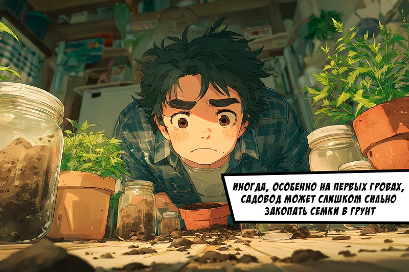 Слишком глубокая посадка конопли